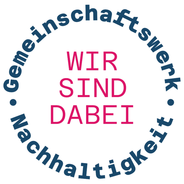 Wir sind dabei - Gemeinschaftwerk Nachhaltigkeit Stempel